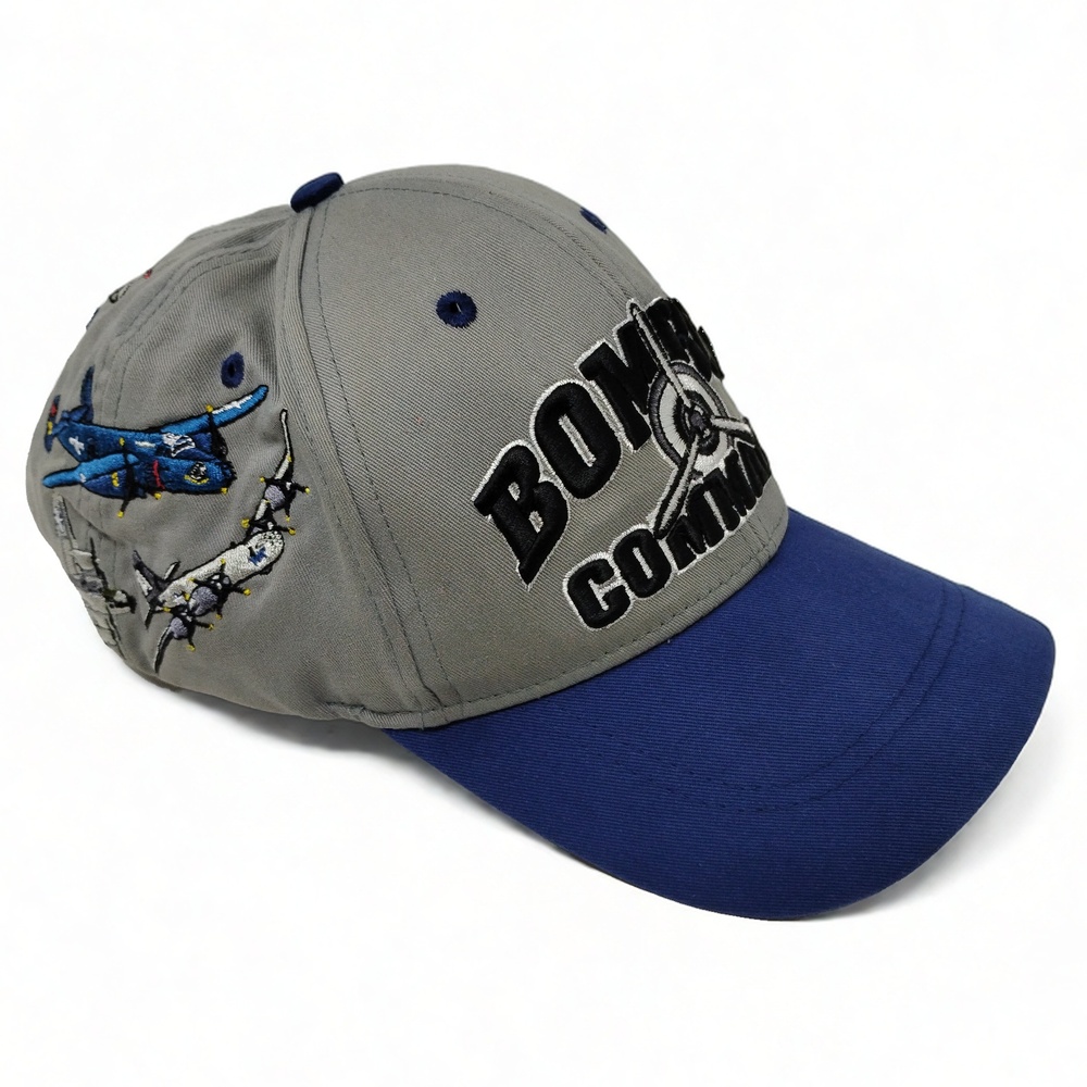 Commemorative Air Force Bomber Command Embroidered Hat With Veteran Pin Blue